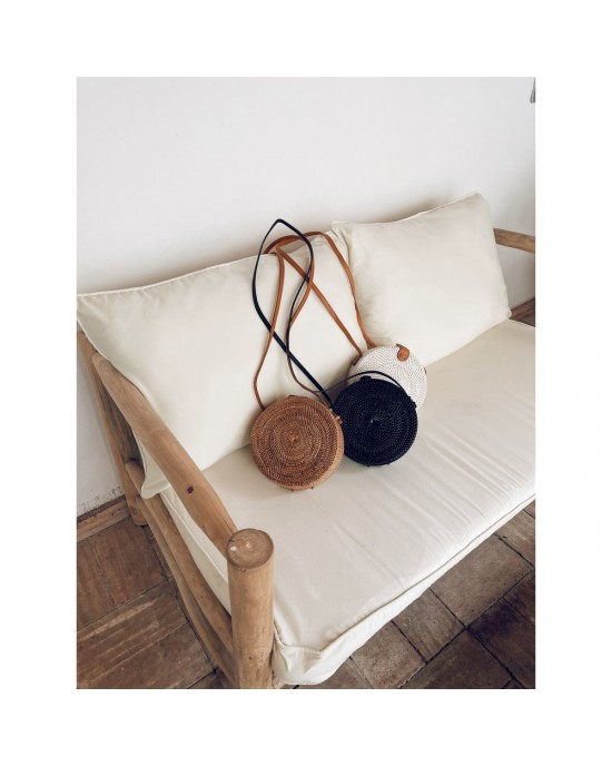 Tas Kayu Rattan bag - Zwart