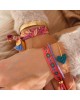 Love Ibiza - Geweven armbandje flower pink