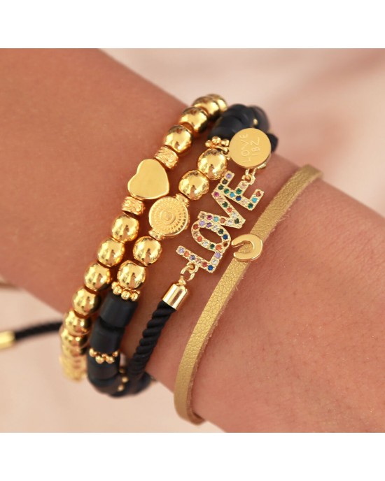 Love Ibiza - Armband for good luck - gold