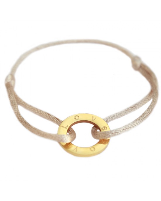 Love Ibiza - Armband circle love champagne